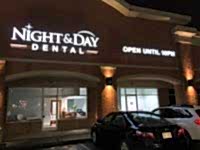 Illuminated Channel Letter Signage - Night & Day Dental of Charlotte