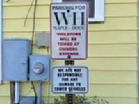 Parking Lot Sign for Waple & Houk of Charlotte