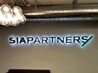 Halo-Lit Interior Wall Sign for SIA Partners of Charlotte - JC Signs 2023