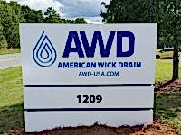 American Wick Drain - New Panels for Existing Monument Sign