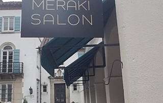 Exterior Hanging Sign for Meraki Salon of Charlotte
