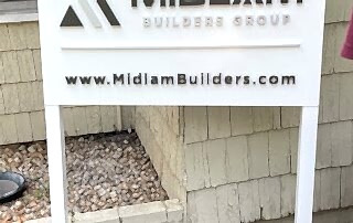 Aluminum Construction Site Signs with Dimensional Acrylic Letters