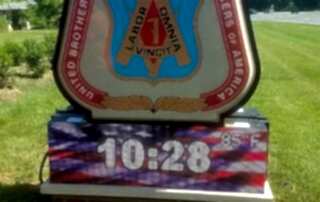 United Brotherhood of Carpenters - Monument Sign with Brick Base & LED Message Board