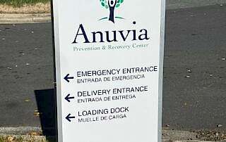 Replacement Sign Panels w/ Vinyl Copy for Anuvia Prevention & Recovery Center