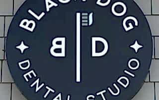 Round LED Sign for Black Dog Dental Studio of Charlotte (JC Signs 2023)
