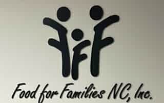 Feature Wall Sign for ‘Food for Families NC’ of Indian Trail NC (JC Signs 2023)